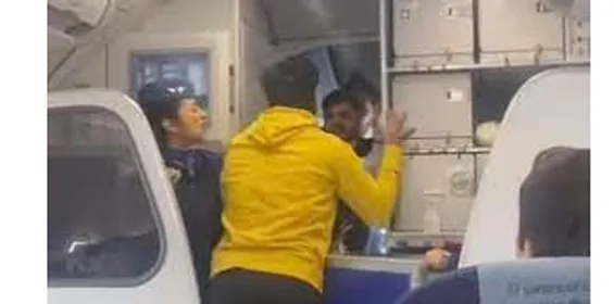 The passenger slapped the pilot