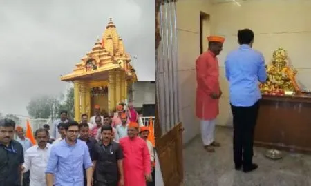 Aditya Thackeray's visit to Nidhori's Suvarna Ganesha Temple