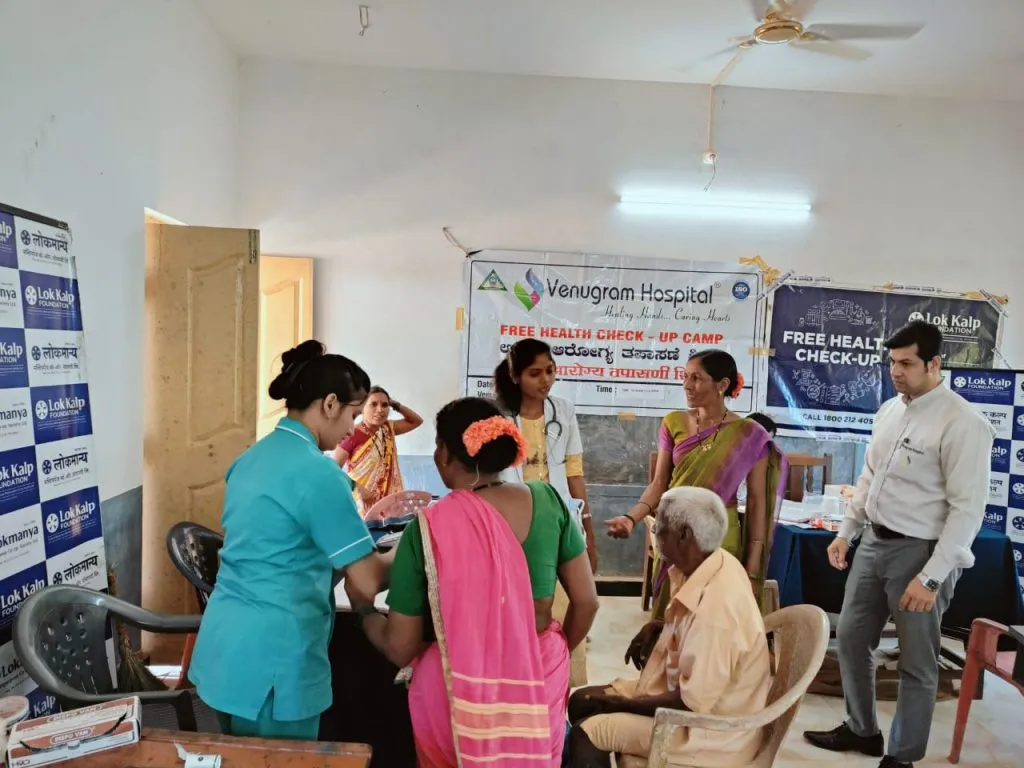 Health Camp at Amgaon by Lokkalp Foundation-Venugram Hospital