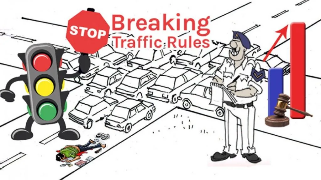 Action message on the mobile as soon as the traffic rules are broken