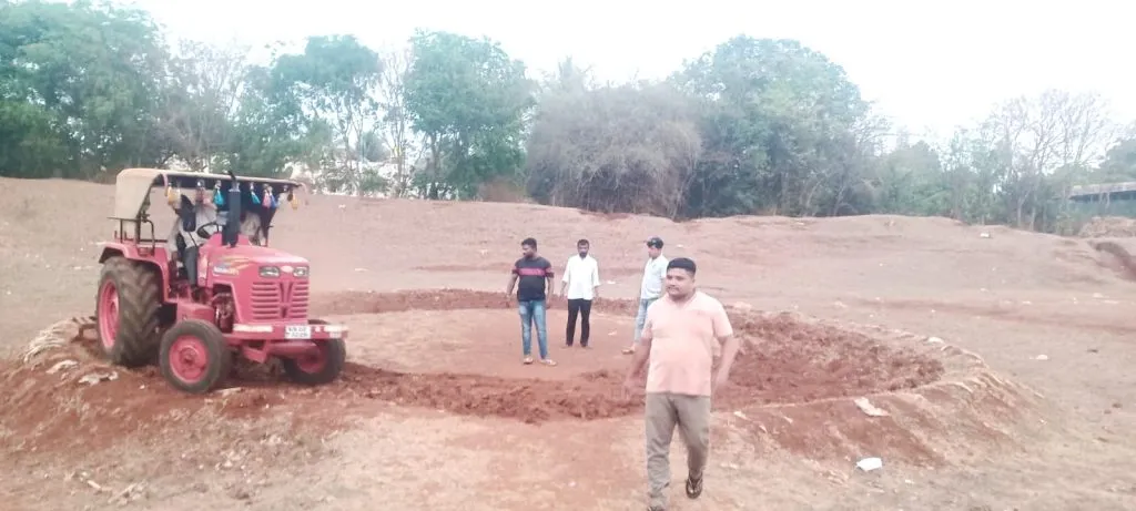 The preparation of Savgaon wrestling ground is in the final stage