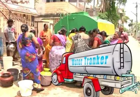 Water supply by tanker to 111 villages in the district