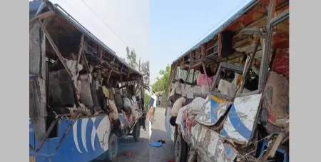 Seven killed in bus-truck collision in Unnao