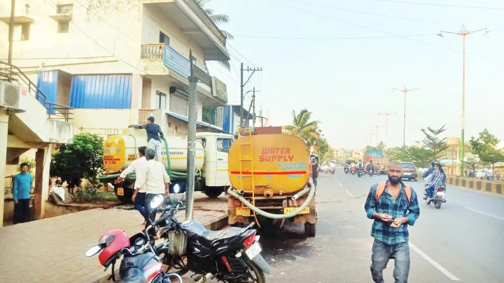 Daily water supply by tankers in suburbs including Majgaon