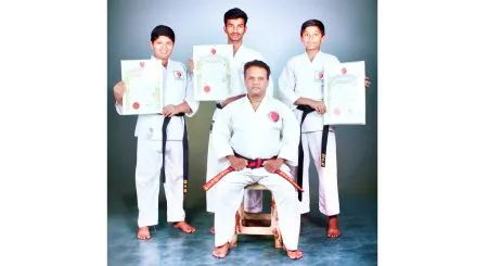 Black belts to three athletes of GBS Karate Academy