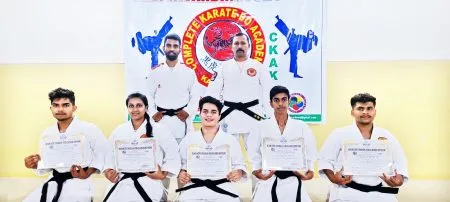 Five students black belts