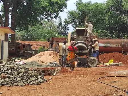The work of sewage treatment plant at the camp has started