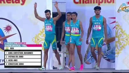 Gold with national record for Indian team in mixed relay