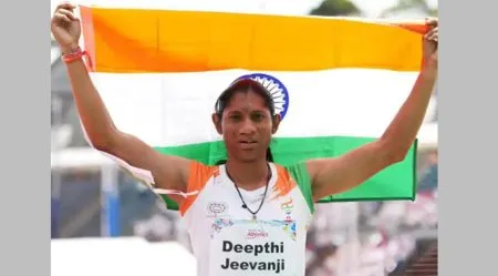 Gold medal with world record to Deepti Jeevanji