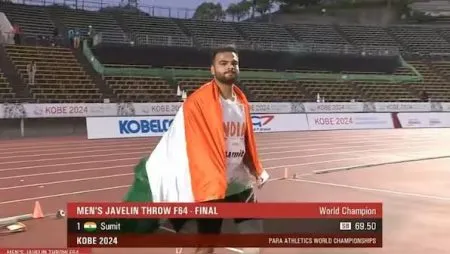 Sumit retained the world title in javelin
