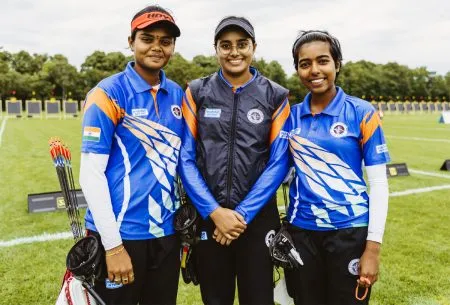 Indian women's archery team placed second
