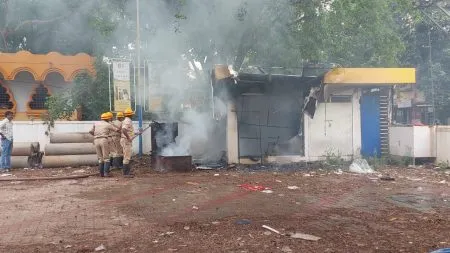 Fire accident at a petrol pump in Goawes