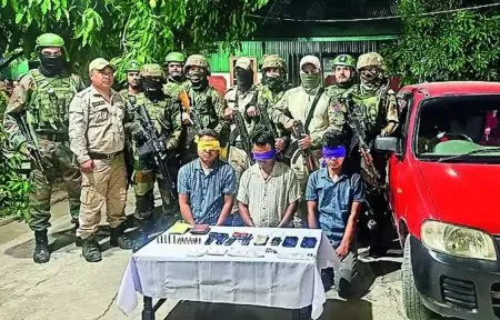 3 militants nabbed with weapons in Manipur