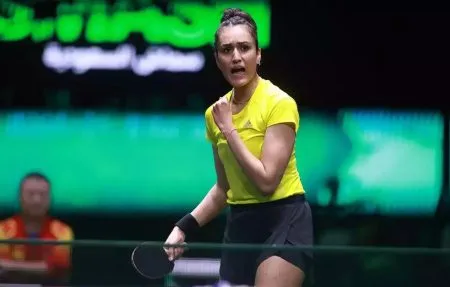 Manika Batra in the quarter-finals