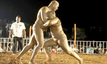 wrestling match Kalamba