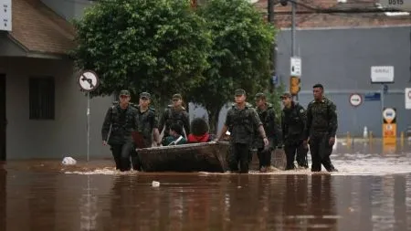 Massive damage due to floods in Brazil