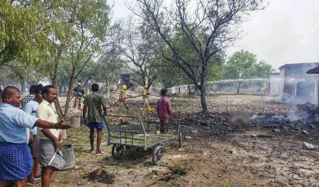 Eight killed in firecracker factory blast in Tamil Nadu