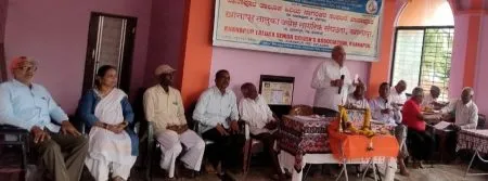 Discussion on various topics in senior citizen association meeting in Khanapur