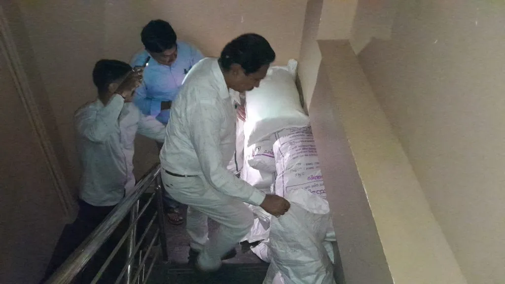 Anganwadi food stock seized in Tilak Chowk area