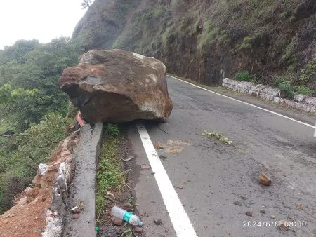 A big stone fell in Amboli Ghat