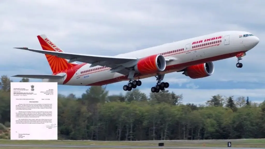 Notice to Air India due to flight delay