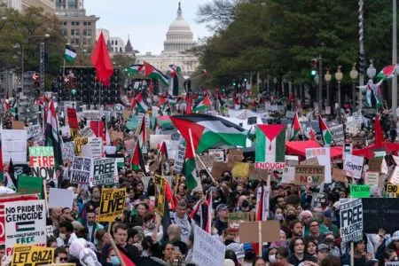 Pro-Gaza protests in front of the White House
