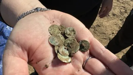 The woman found the treasure while hiking