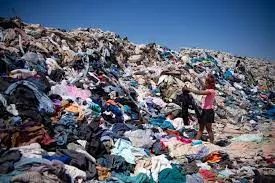 country with mountains of clothes