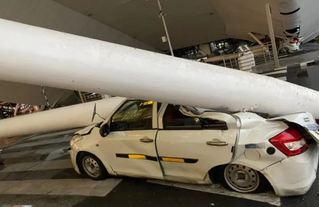 The roof of Delhi Airport's Terminal-1 collapsed
