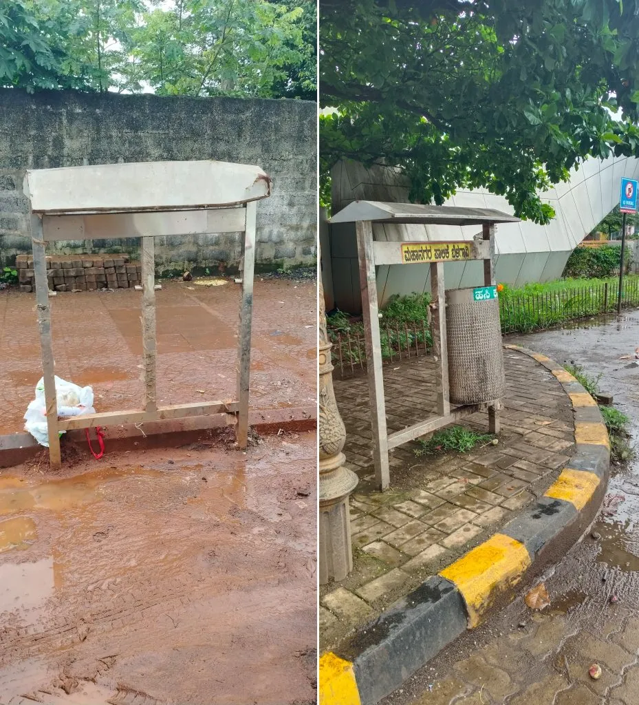 Theft of garbage containers in the city