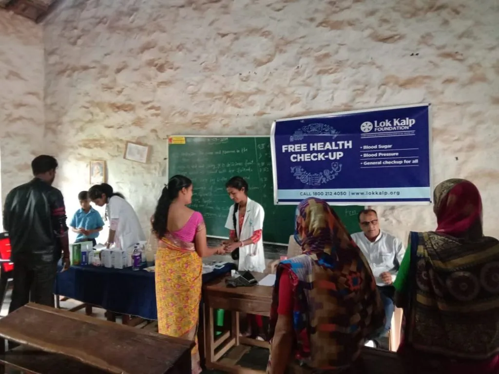 लोककल्प फौंडेशन-वेणुग्राम हॉस्पिटलतर्फे आरोग्य शिबिर Health Camp by Lokkalp Foundation-Venugram Hospital
