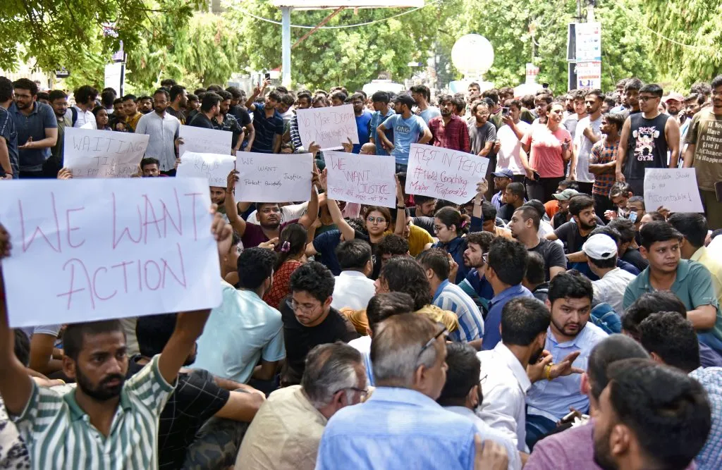 Anger over the death of 3 UPSC students in Delhi