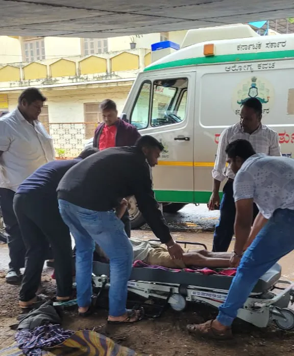 The sick old man got support from the social workers