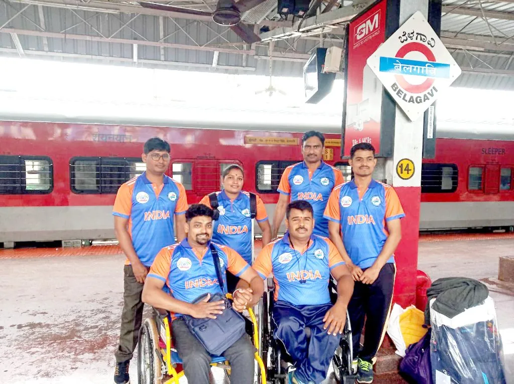 Indian team leaves for Lanka for International Para Throwball tournament