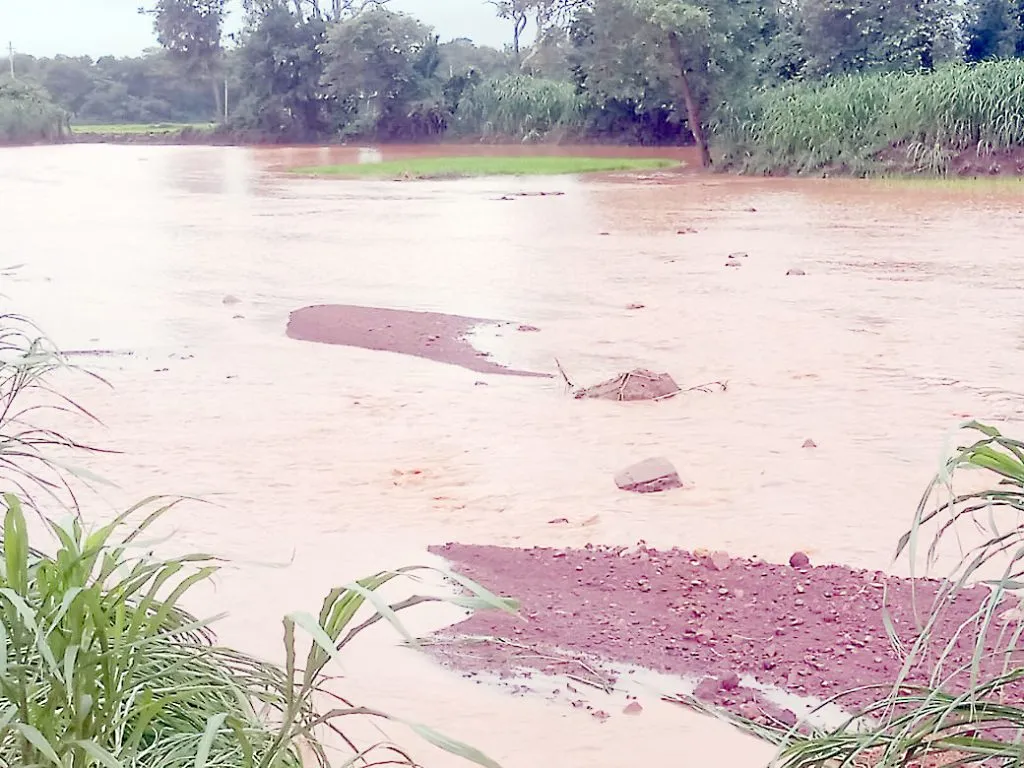 Hundreds of acres of land under water after the lake burst