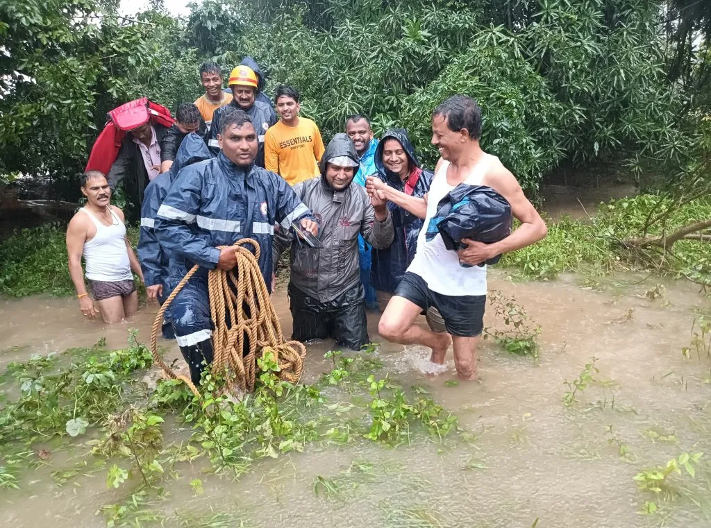 Life saving to one who is drifting in Halatri river
