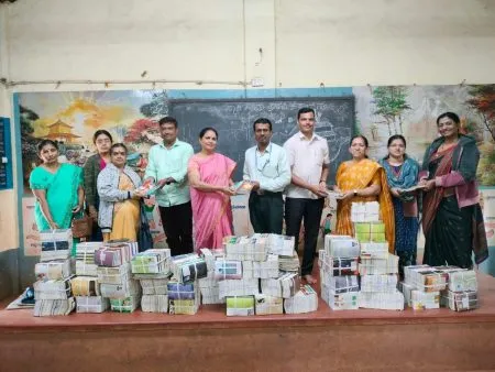Gift of 1700 books by Vedanta Foundation