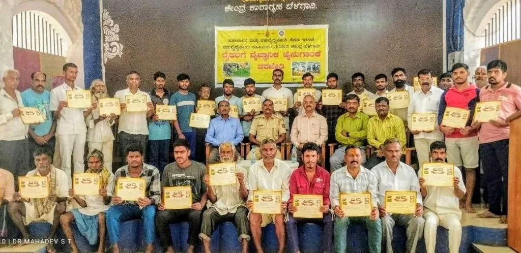 Lessons of self-reliance through dairying to inmates of Hindalga Jail