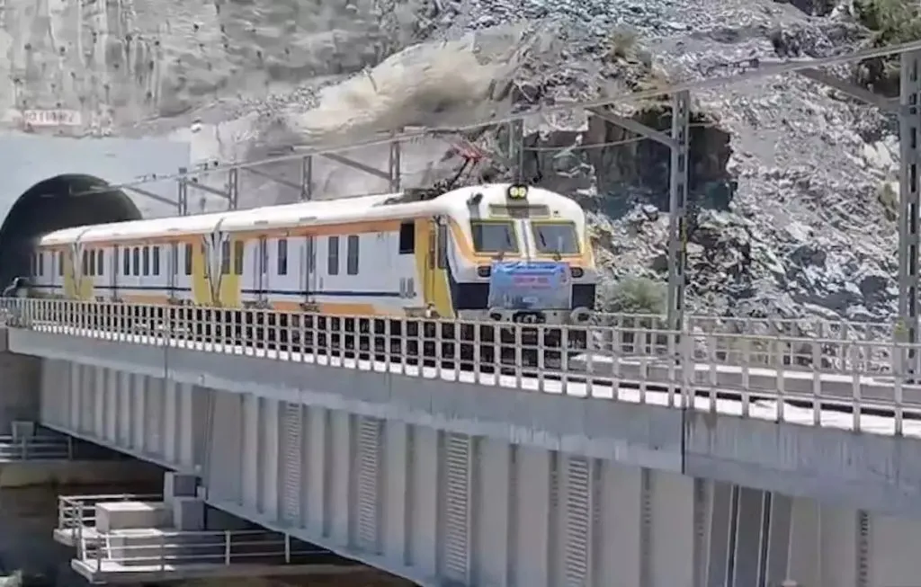 The first train will run over Chenab Bridge on Independence Day