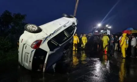 जेपीएस प्रणालीमुळे लागला वारणा नदीतील अपघातग्रस्त चारचाकीचा शोध; चालक बेपत्ता Warna Accident
