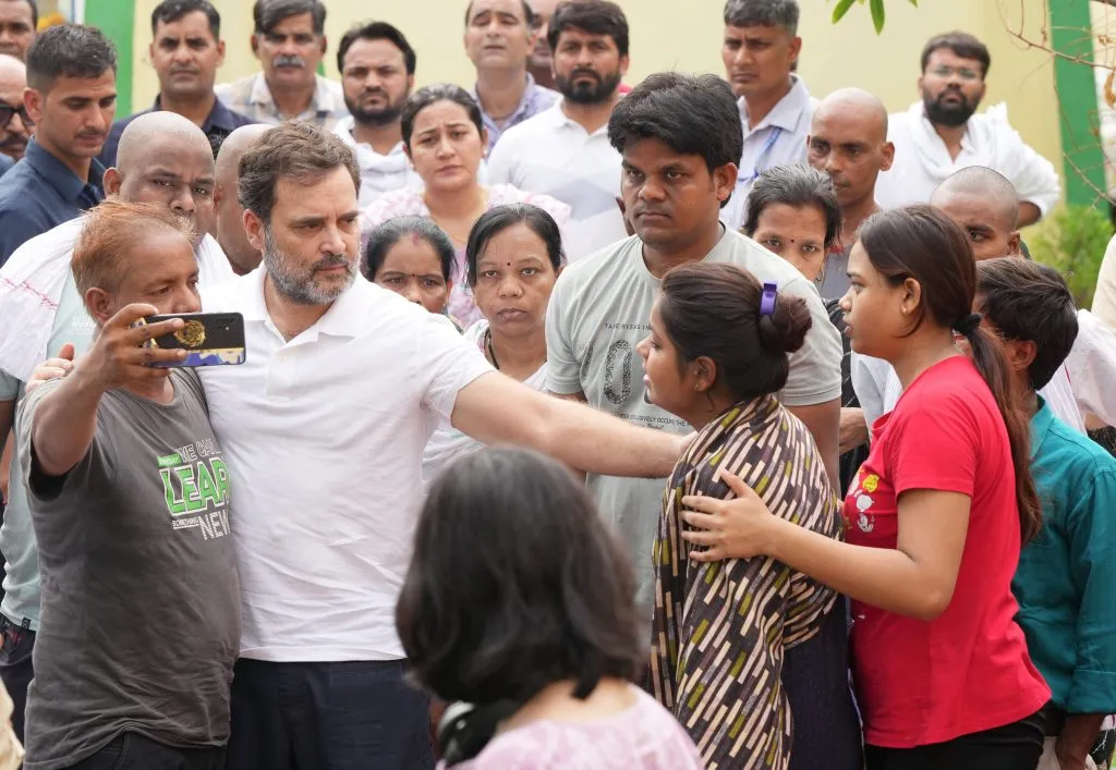 Rahul Gandhi met Hathras victims
