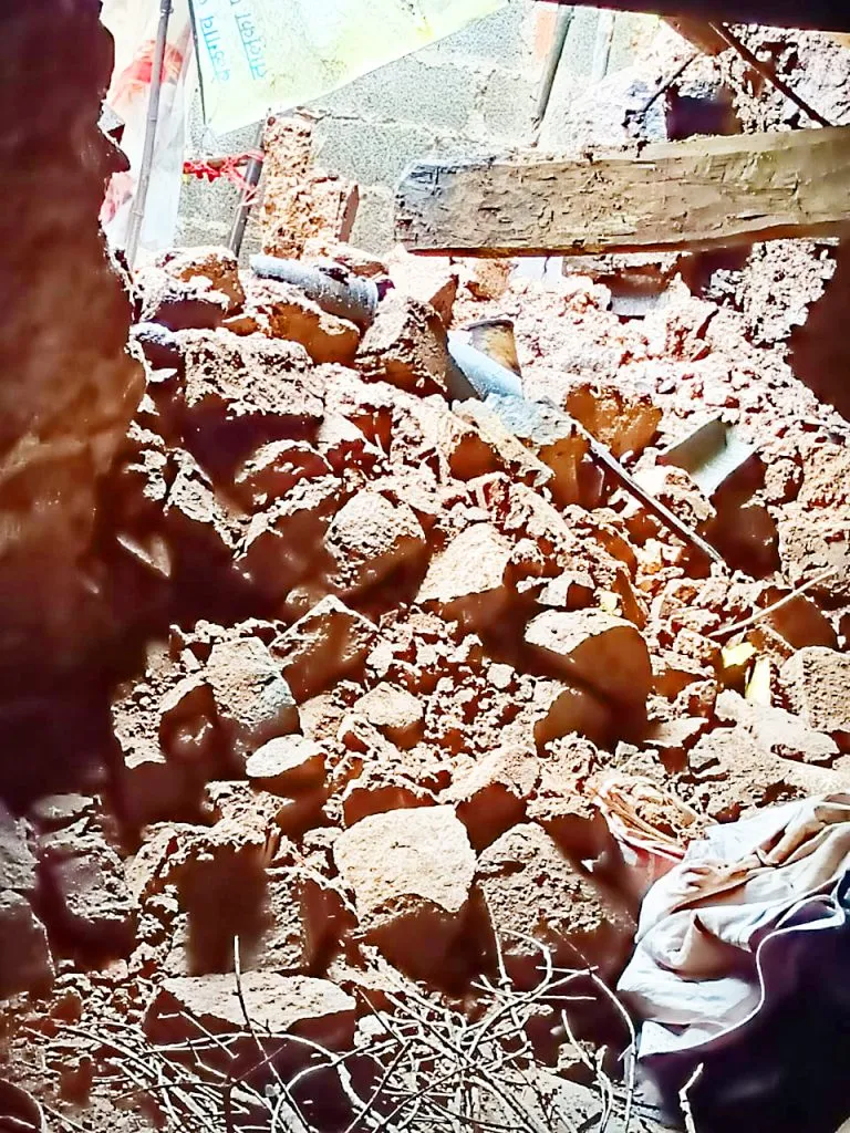 In Yelloor, the lake overflowed and water entered the houses