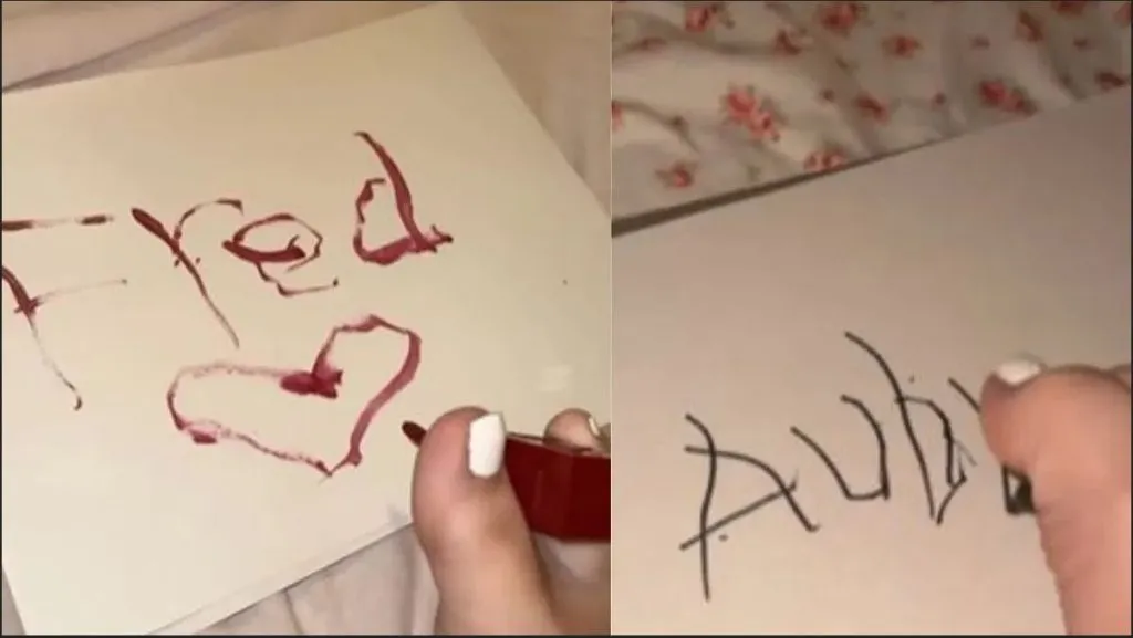 पायाने पुरुषांचे नाव लिहून करते कमाई arning by writing men's names with feet