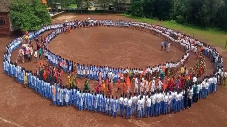 कासार्डे हायस्कूलात रंगला ‘पालखी रिंगण’ सोहळा !