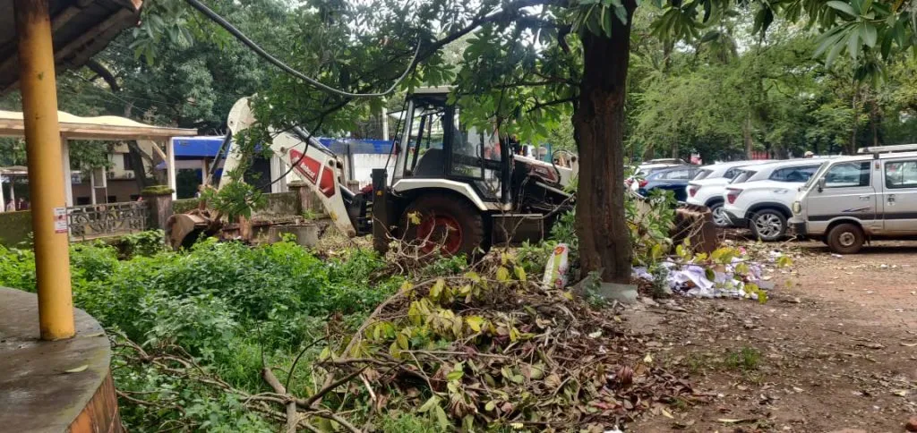Garbage collection from JMFC premises with the help of JCB