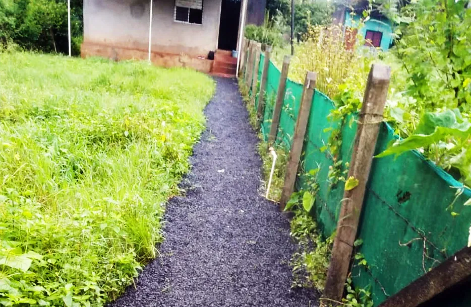 Road built to go to Anganwadi