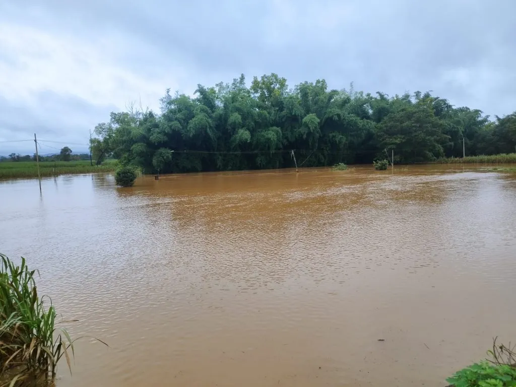 Markandeya river bank is surrounded by flood for the second time