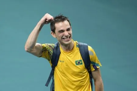 Brazil's Calderreno in the semifinals
