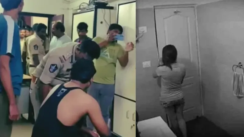 Hidden camera in girls hostel washroom