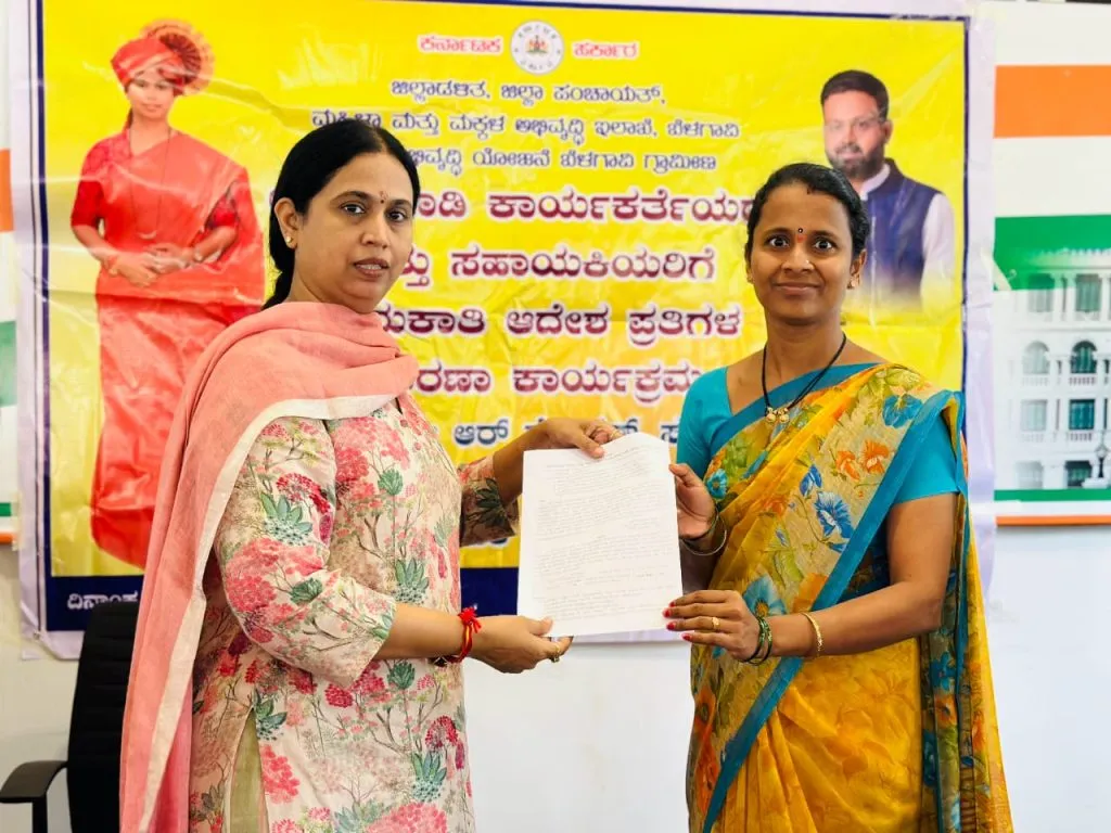 Appointment letters to Anganwadi workers-helpers from Minister Hebbalkar